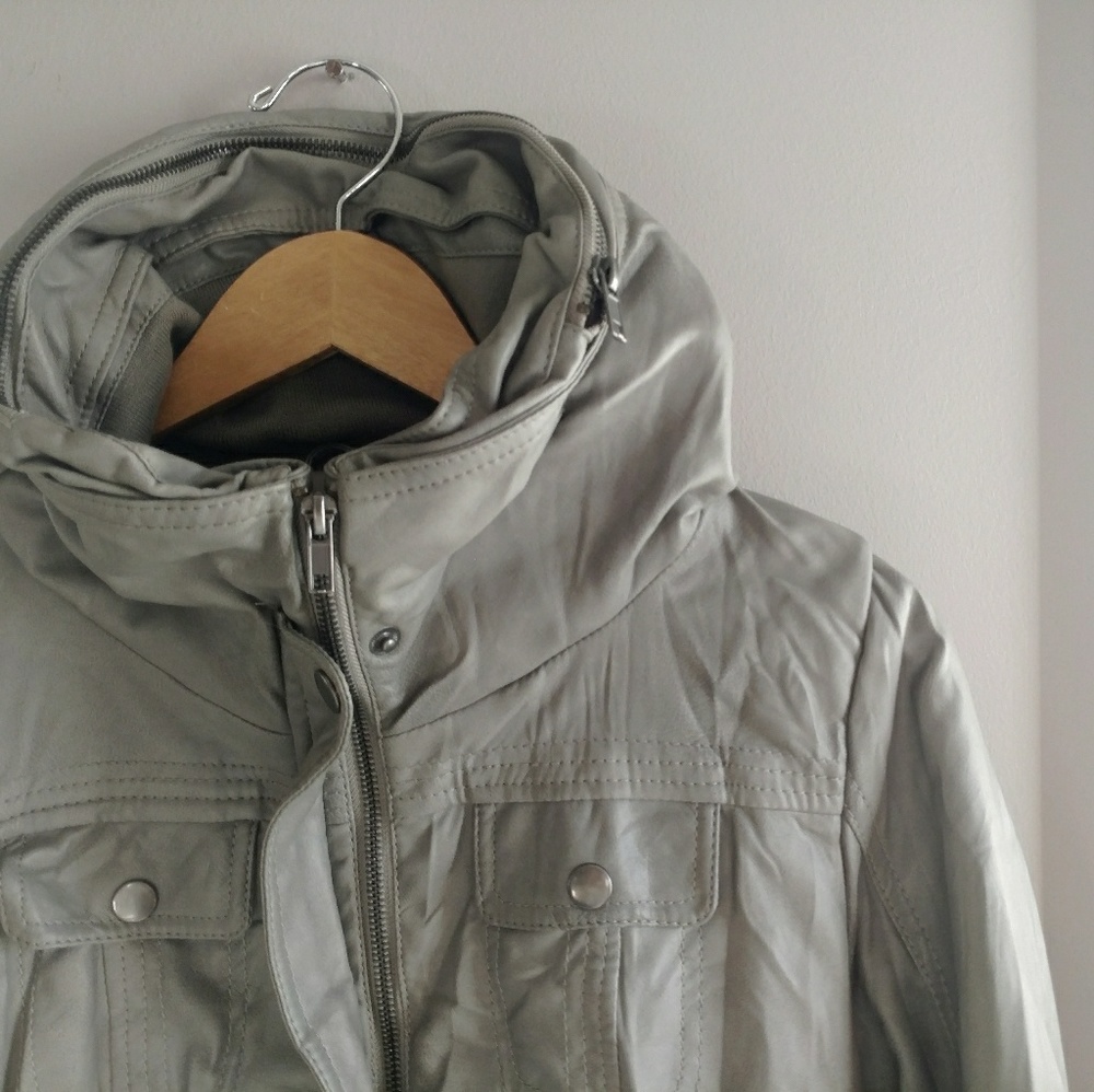 Vegan/Faux Leather Bomber Jacket